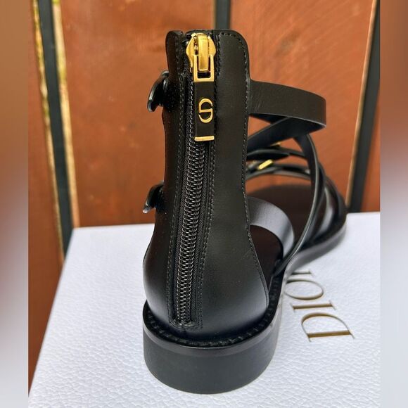 Dior L'amazone Leather Sandal, Black size 38.5EU NIB - Picture 10 of 16
